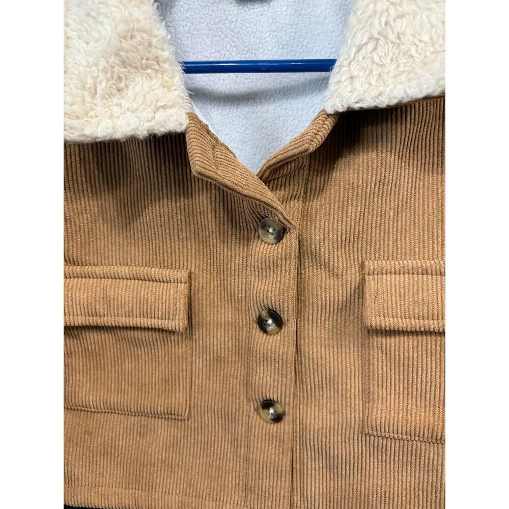 *LAST CHANCE SALE ITEM*  Brown Winter Coat w/ Fur Cuffs and Collar - SHEIN - 6